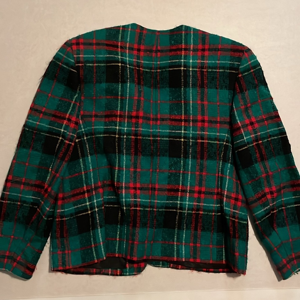 Pendleton Petites Wool Checkered Blazer - image 4
